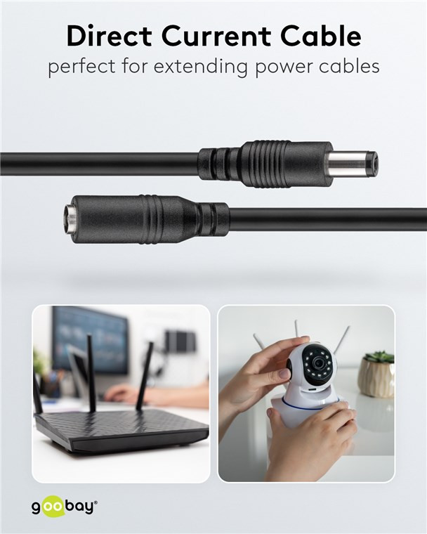 Produžni napojni kabal 2.1mm 3m GOOBAY