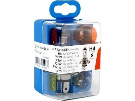 Set sijalica sa osiguračima H4 8 kom AMIO