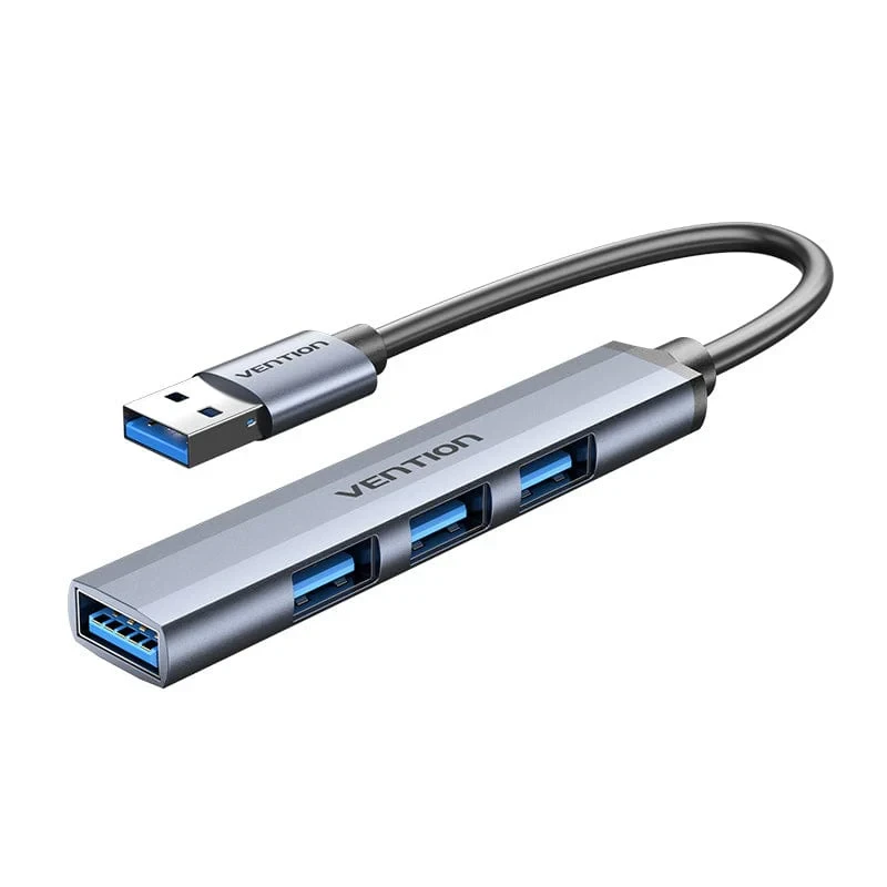 USB-A HUB VENTION 4u1 0.15cm sivi
