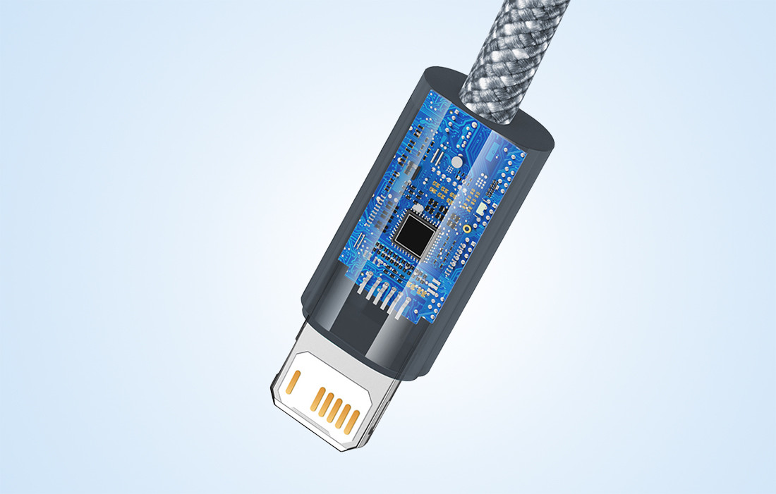 Kabal USB-A na Lightning BASEUS 1m siva pouzdan i otporan na oštećenja
