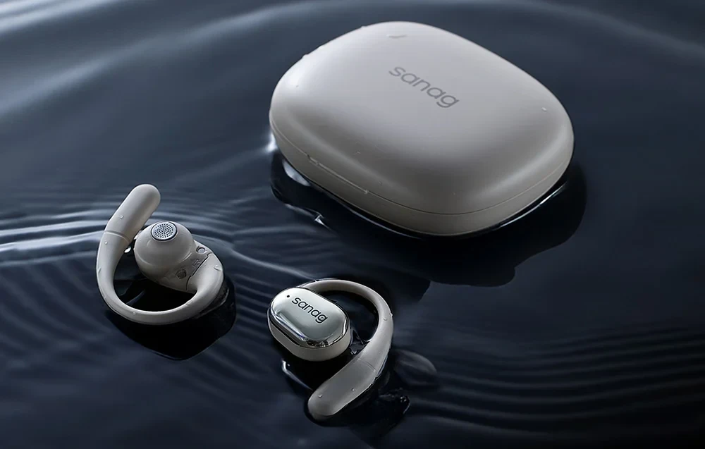 Udobne bežične bluetooth slušalice SANAG bijele