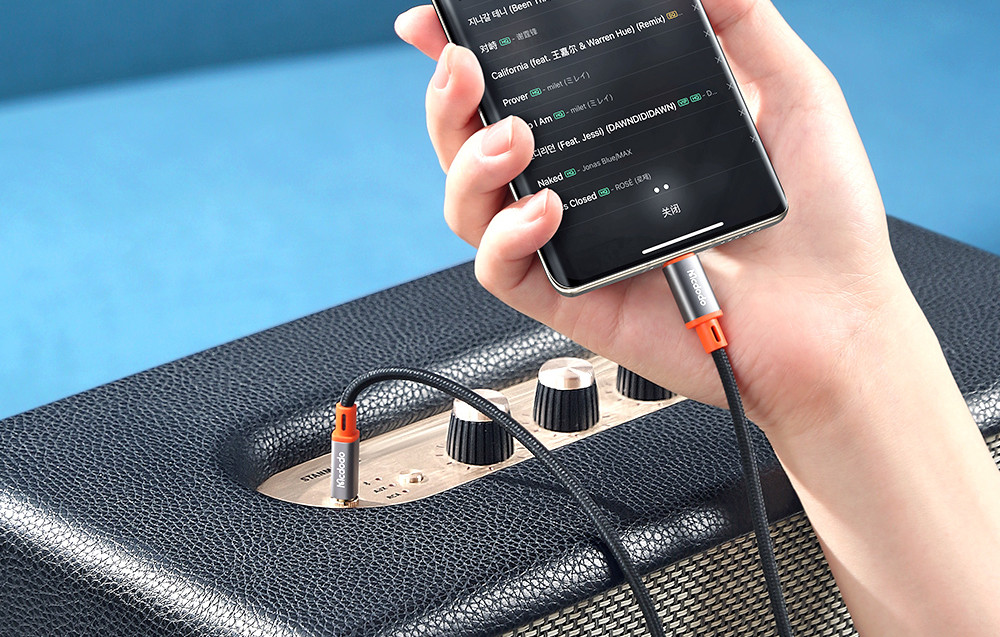 Kabal USB-C na AUX MCDODO 1.2m nudi visok kvalitet zvuka