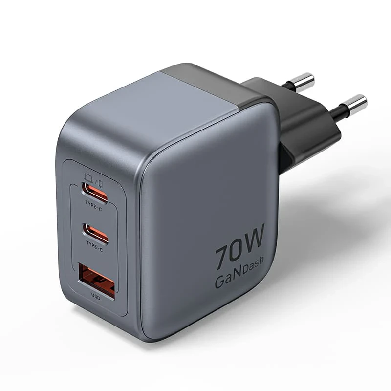 Punjač 2x USB-C 1x USB-A 70W VENTION sivi