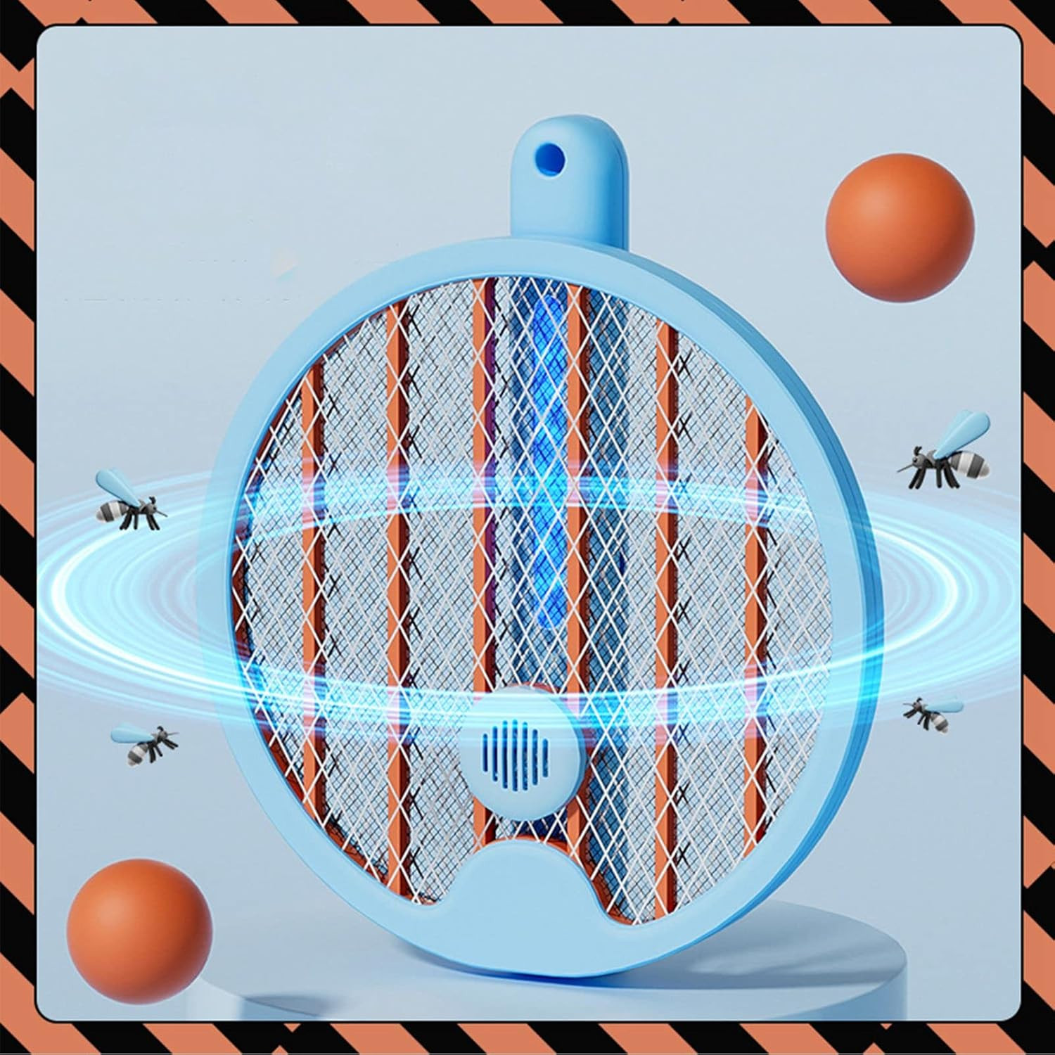 Prenosivi punjivi UV reket za komarce i insekte 2u1 plavi do 20m2