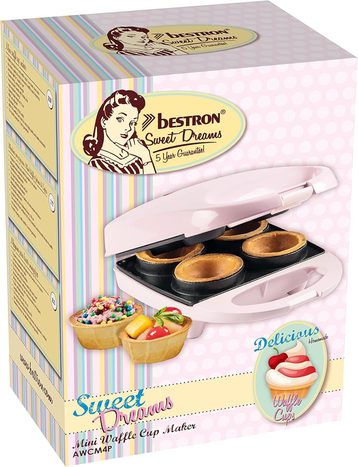 Aparat za waffle korpice BESTRON AWCM4P