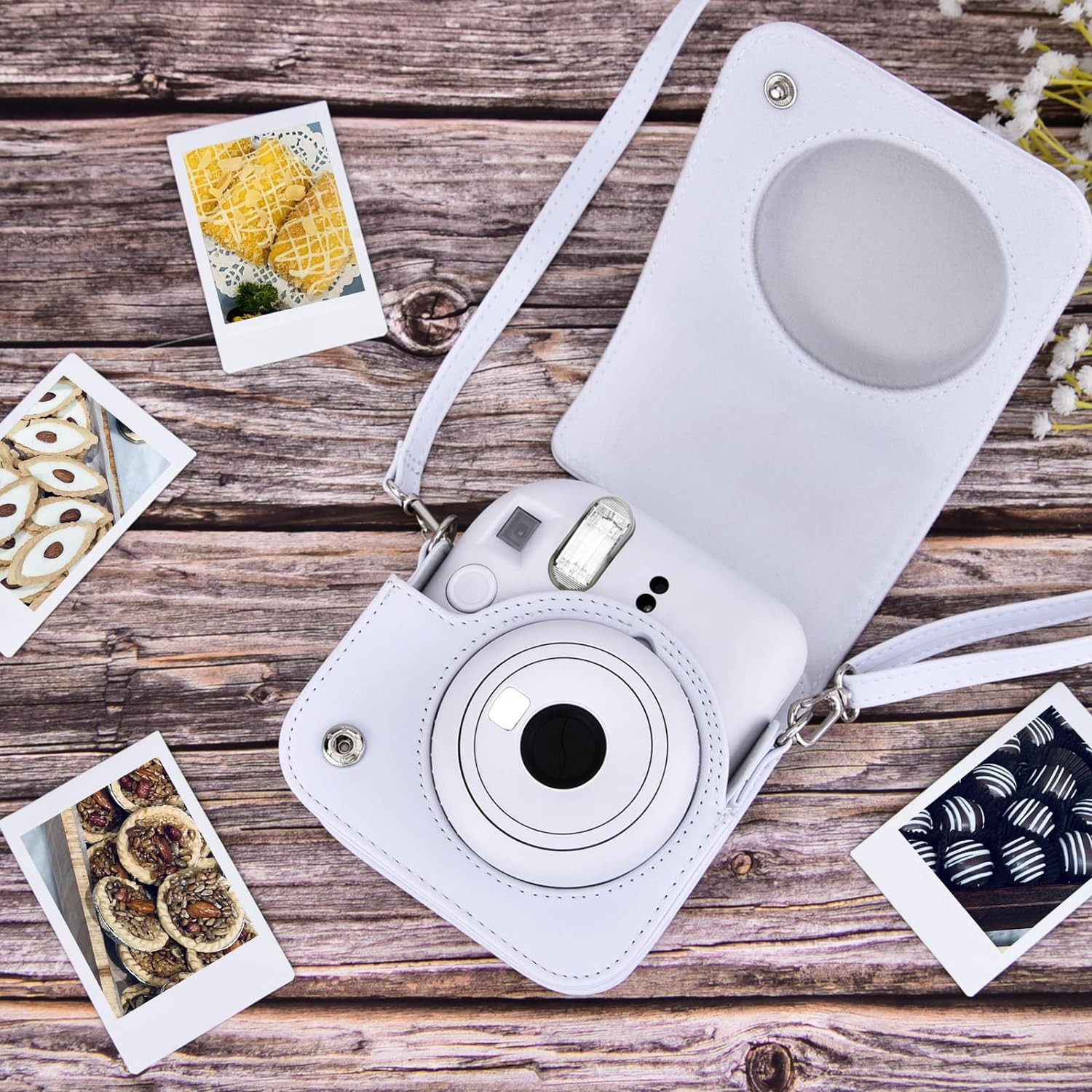 Zaštitna kožna futrola za FujiFilm Instax Mini 12 aparat clay white