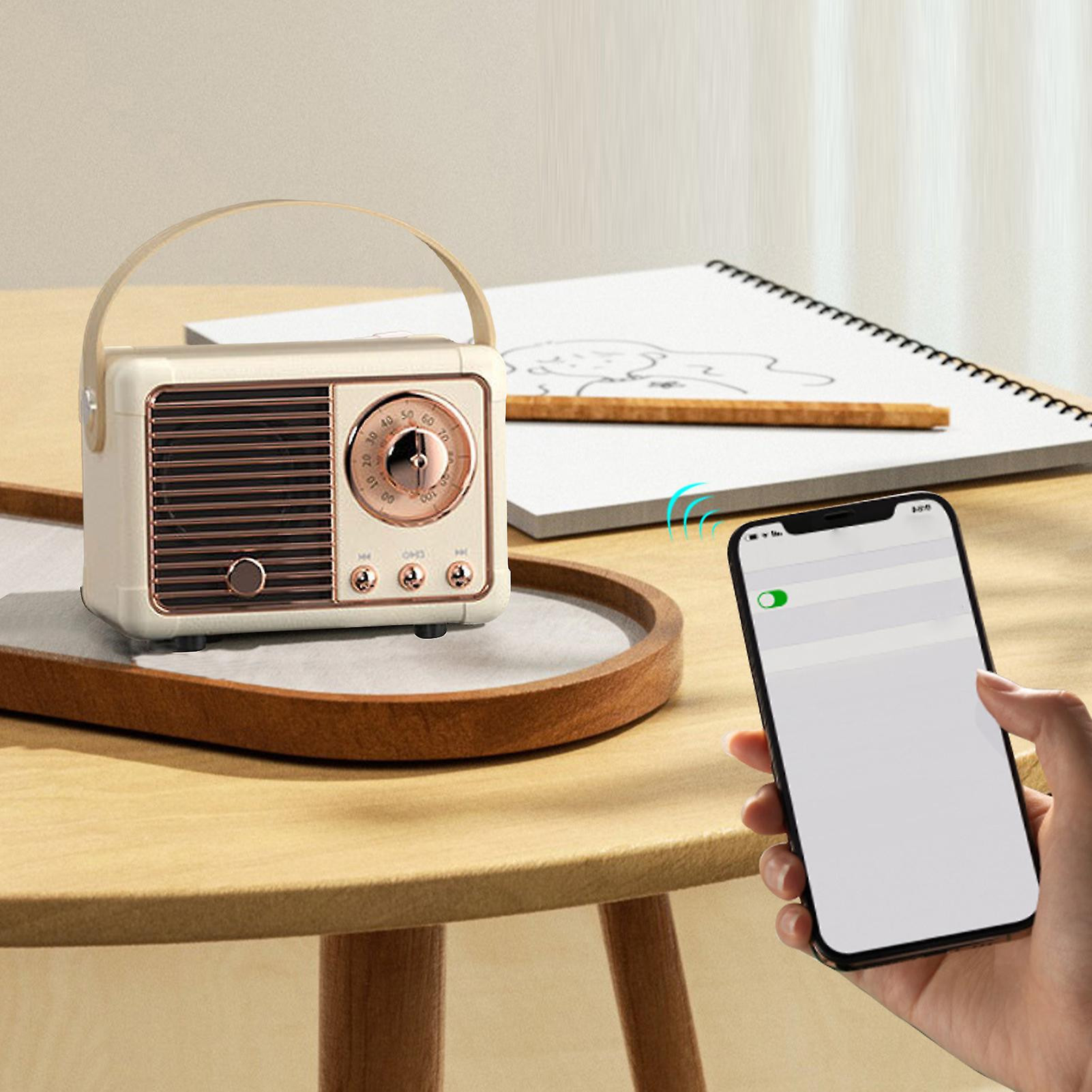 Bežični retro bluetooth mini radio HM11 bež
