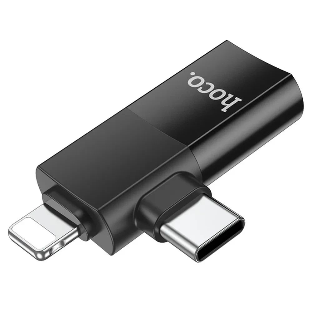 OTG adapter USB-A na USB-C Lightning HOCO UA17 2u1