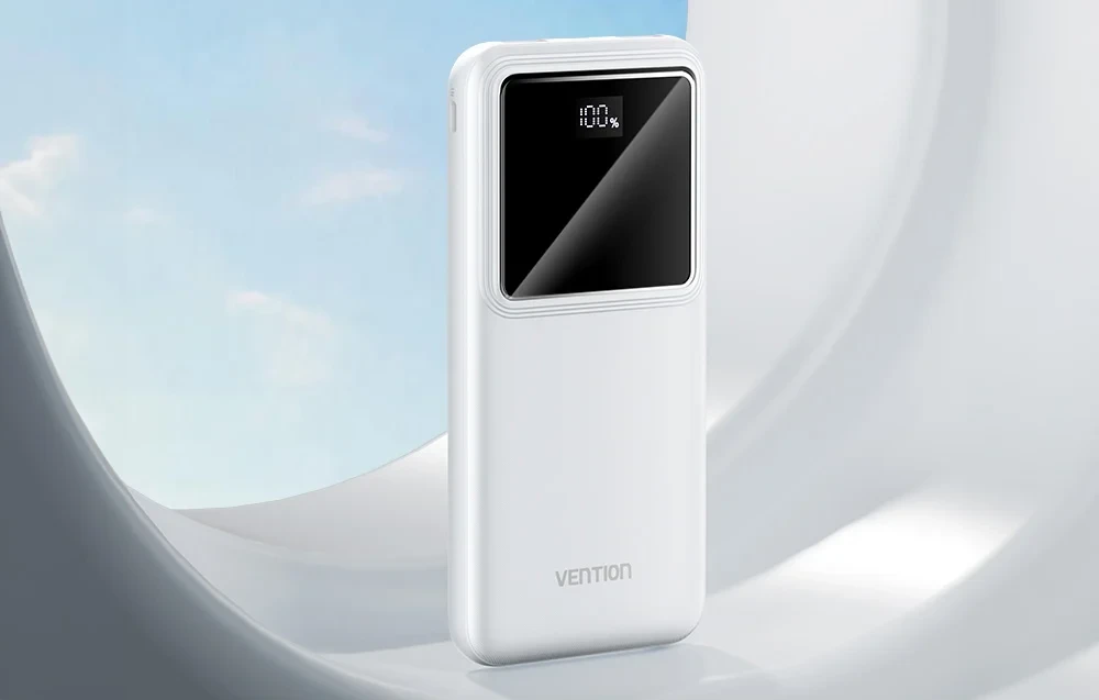 Premium prijenosni punjač powerbank sa displejom VENTION 22.5W 10000mAh bijeli