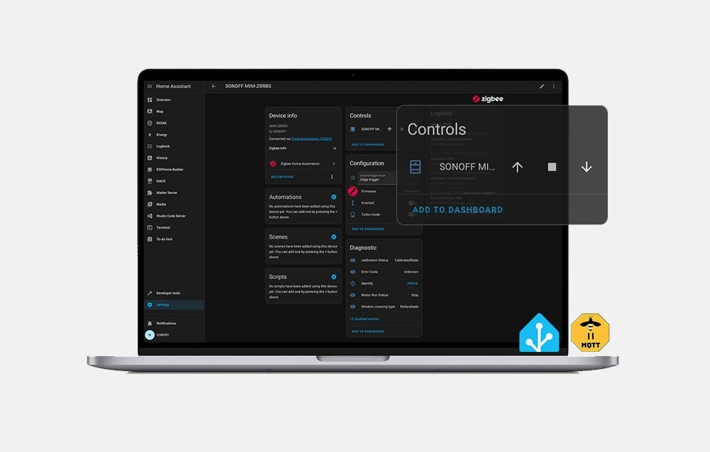 Pametni mini prekidač za roletne SONOFF ZigBee