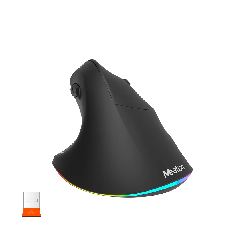 Ergonomski punjivi bežični bluetooth miš za dešnjake MEETION BTM010R crni