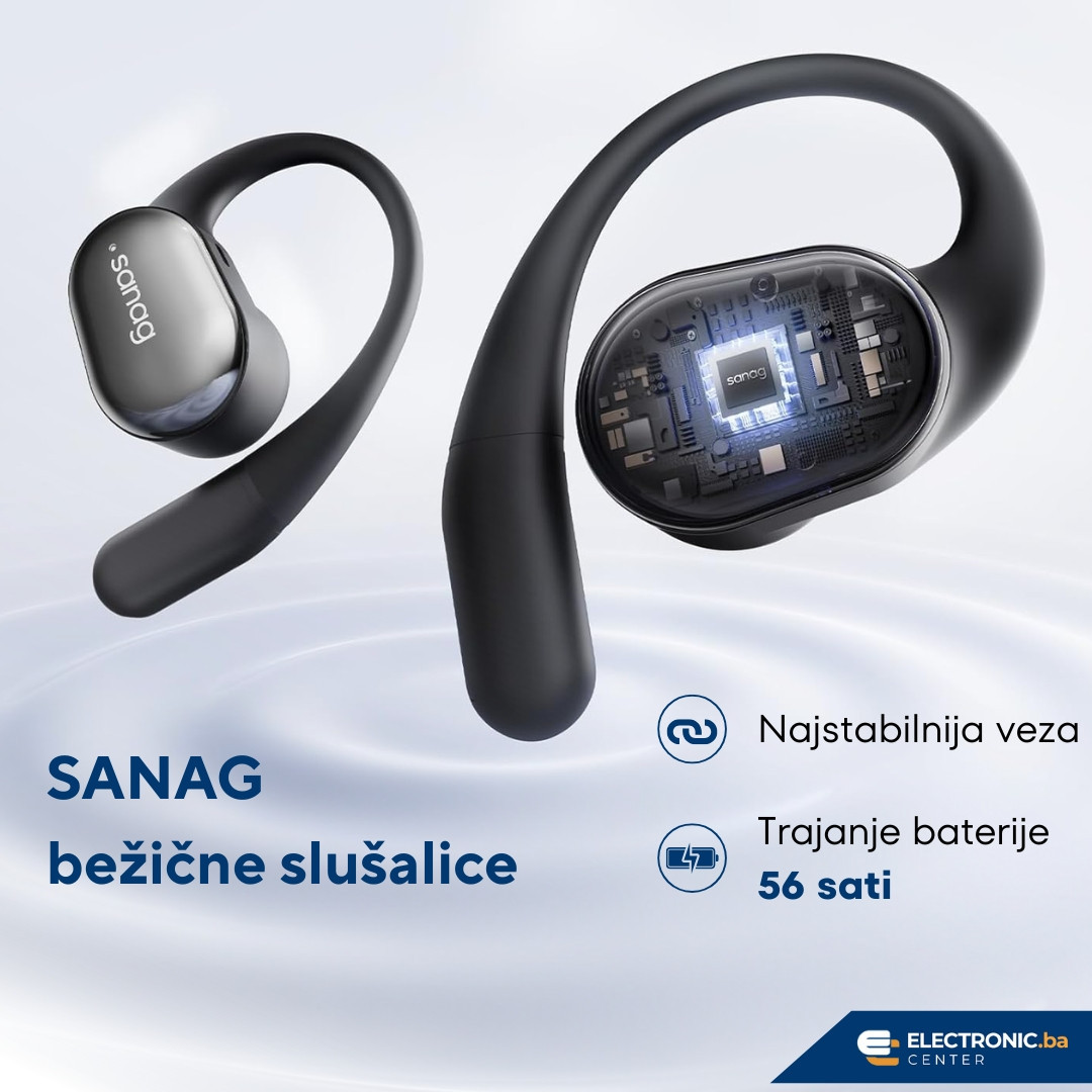 Udobne bežične bluetooth slušalice SANAG bijele