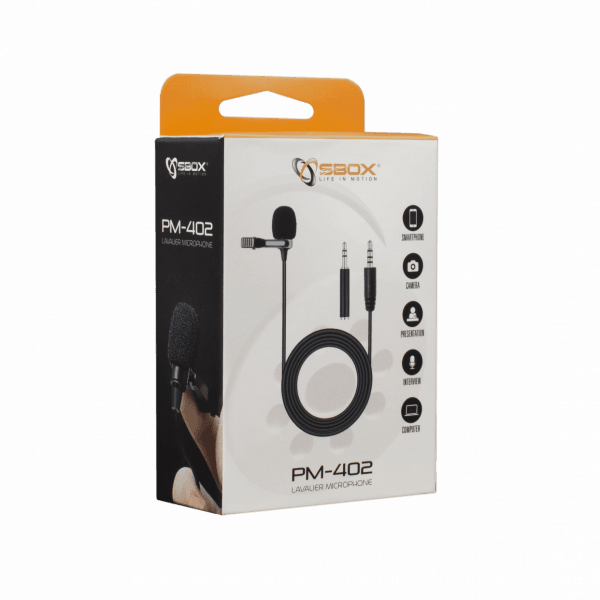 Mikrofon bubica sa zakačkom i pop filterom 3.5mm SBOX PM-402 2m