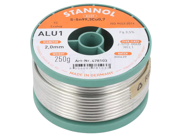 Tinol kalaj za lemljenje STANNOL 2mm 250gr