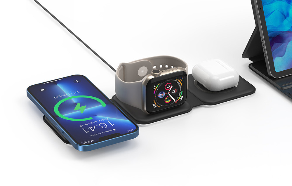 Bežični USB-C punjač za  Apple telefon slušalice i sat CHOETECH T588-F 15W