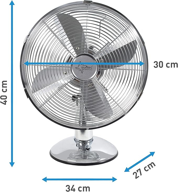 Stolni elegantni ventilator SUNTEC COOLBREEZE 3000TVM metalik sivi