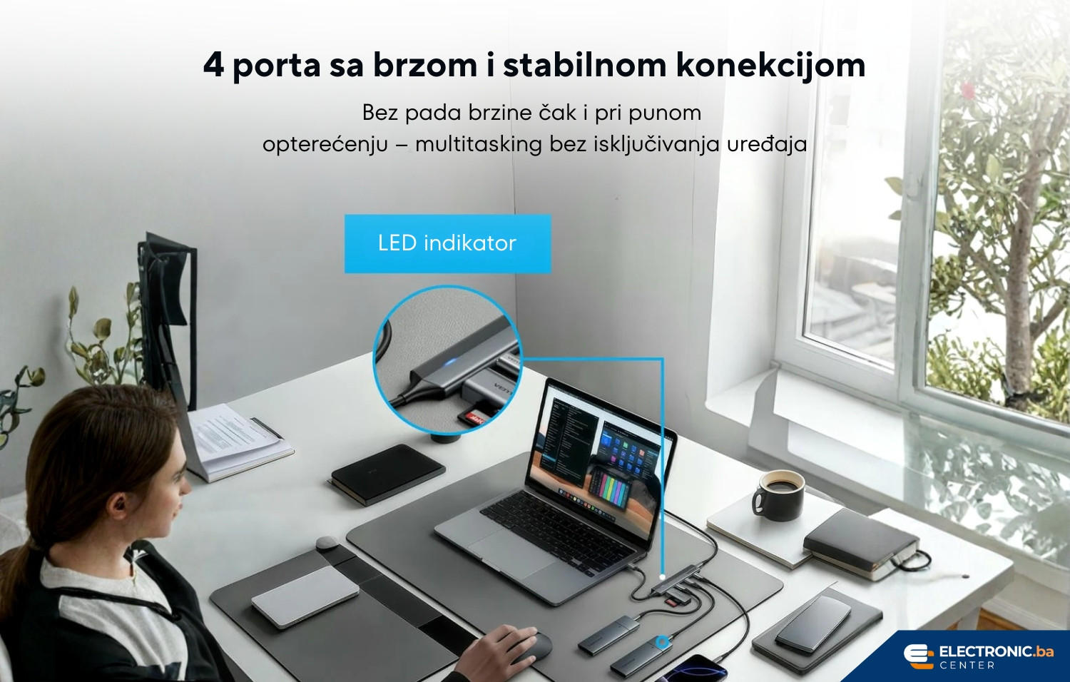 USB-C HUB VENTION CKYHB 5u1 0.15cm sivi