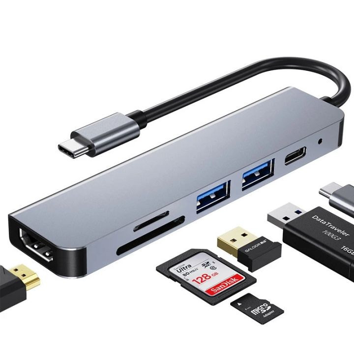 Multiport 6 u 1 USB-C hub