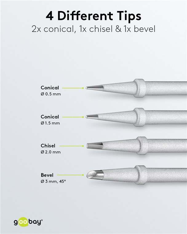 Set vrhova za lemnu stanicu AP2 4/1 GOOBAY