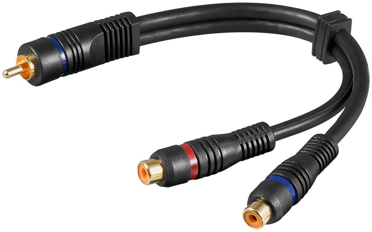 Audio adapter RCA  na 2xRCA 20cm