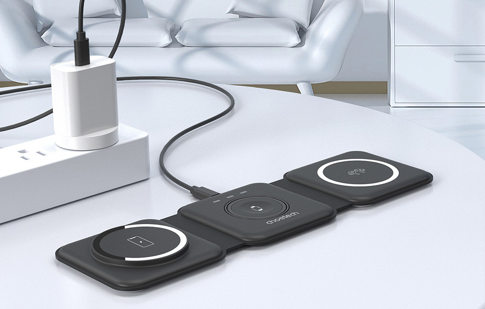 Bežični USB-C punjač za  Apple telefon slušalice i sat CHOETECH T588-F 15W