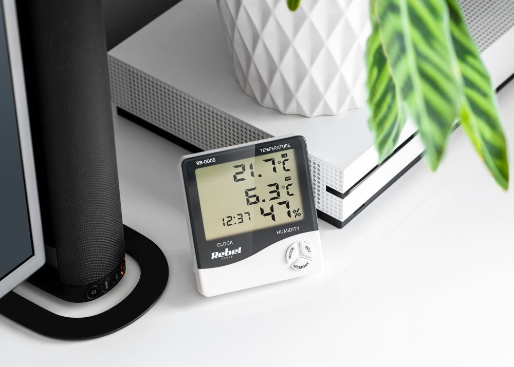 Vremenska stanica vanjska i unutrašnja sa digitalnim satom REBEL