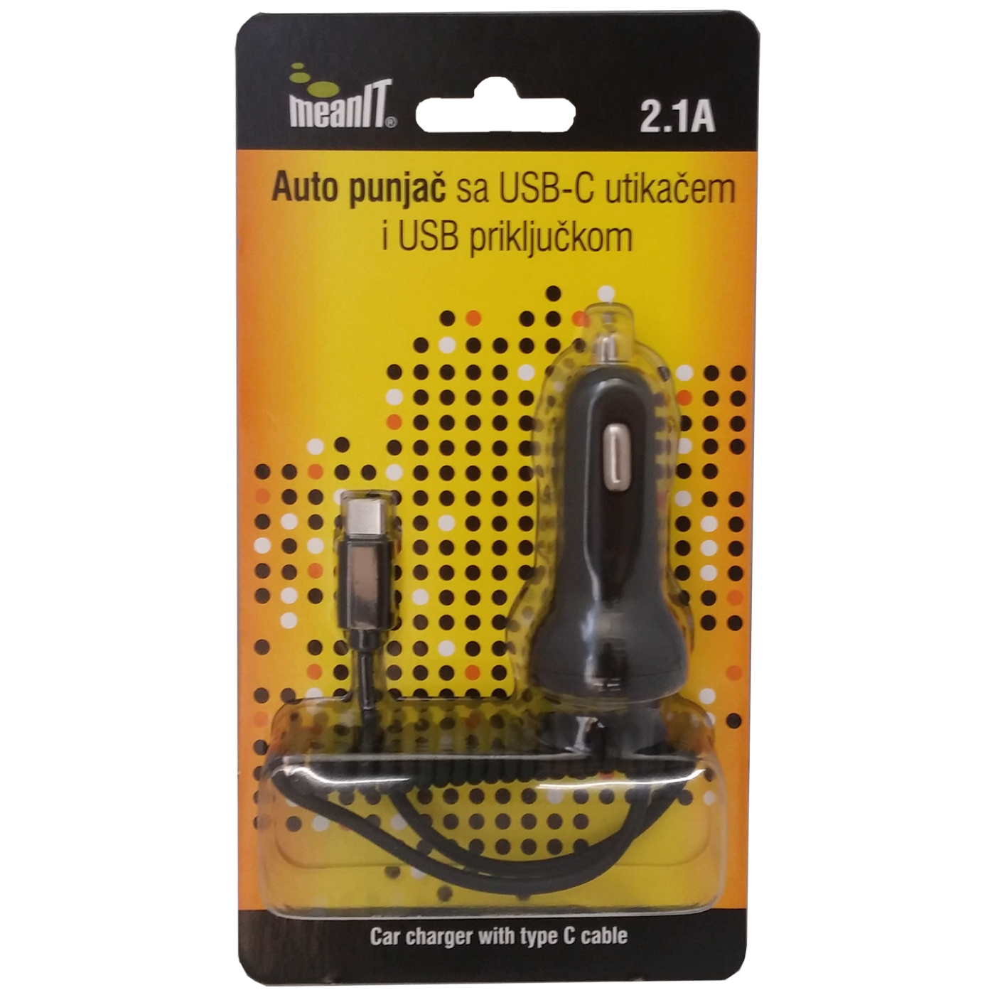 Auto punjač USB-A USB-C MEANIT
