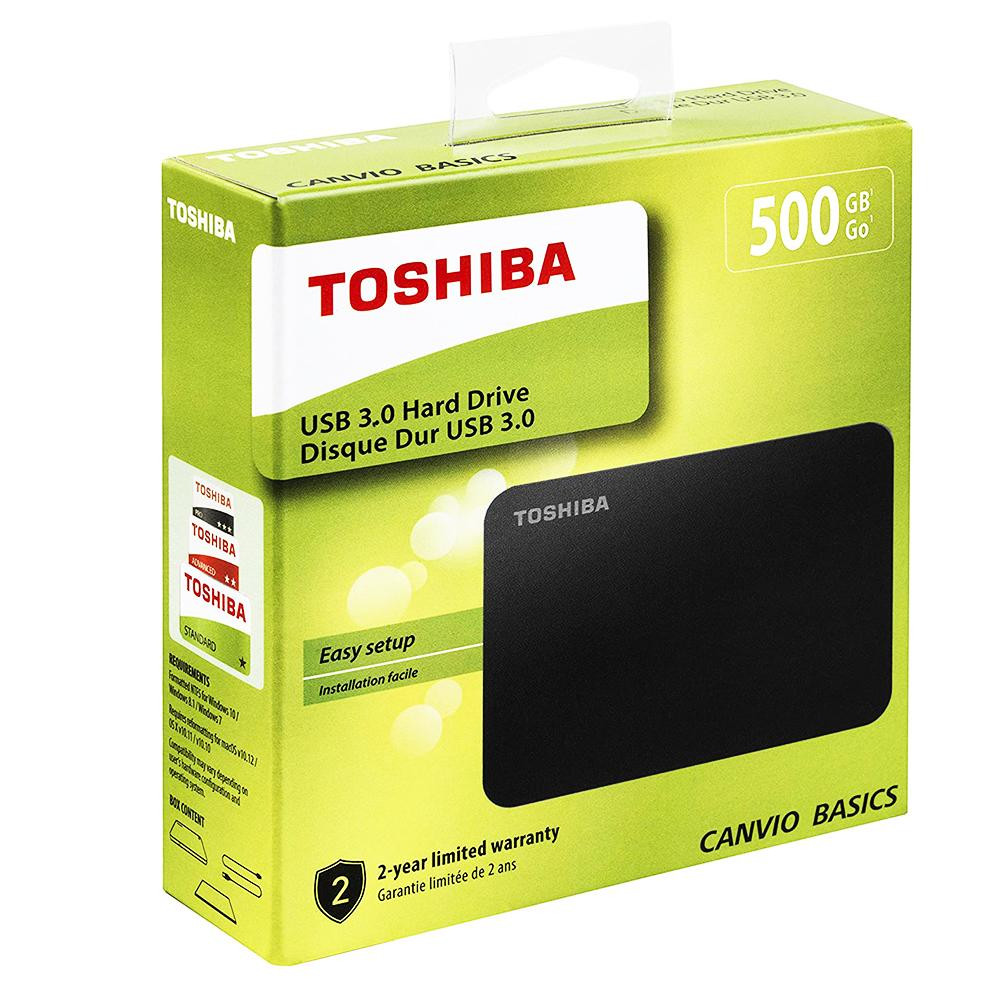 Eksterni HDD 2.5" 500GB USB 3.0 TOSHIBA Canvio Basics