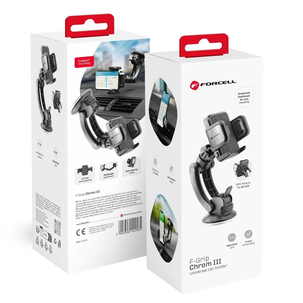Auto nosač za telefon FORCELL Chrome III
