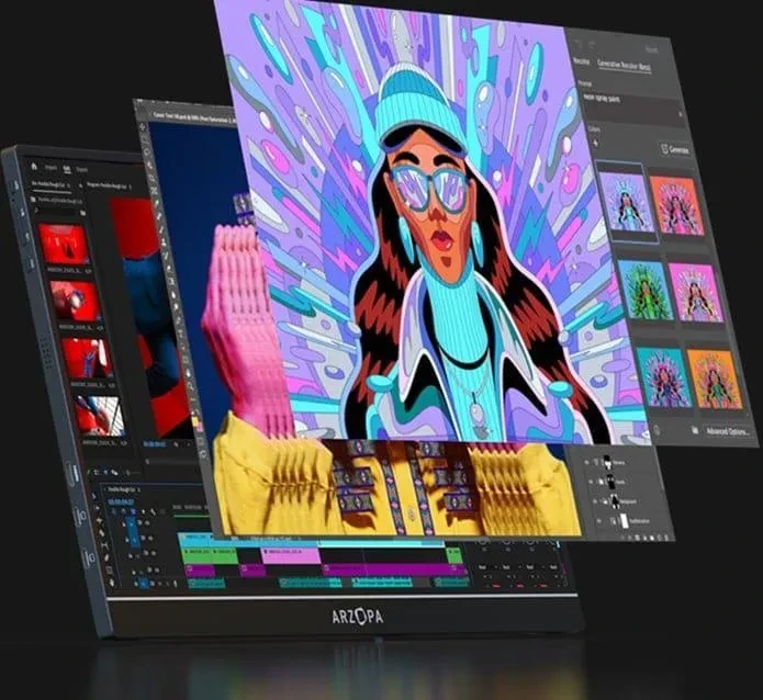 Prijenosni monitor sa stalkom ARZOPA Z1RC 16" 2.5K QHD