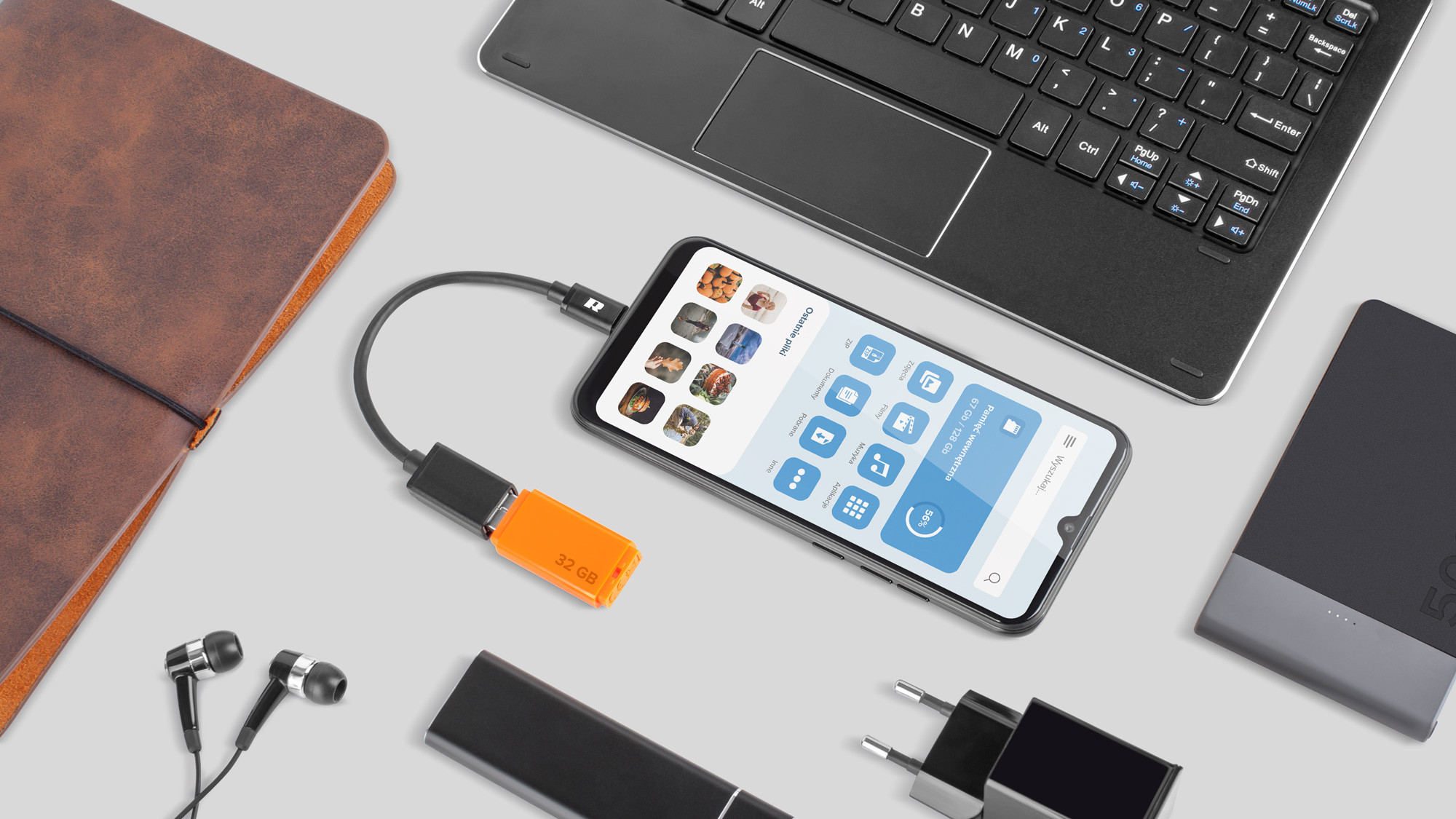 OTG adapter USB-C na USB-A 15cm RB-6007-015-B