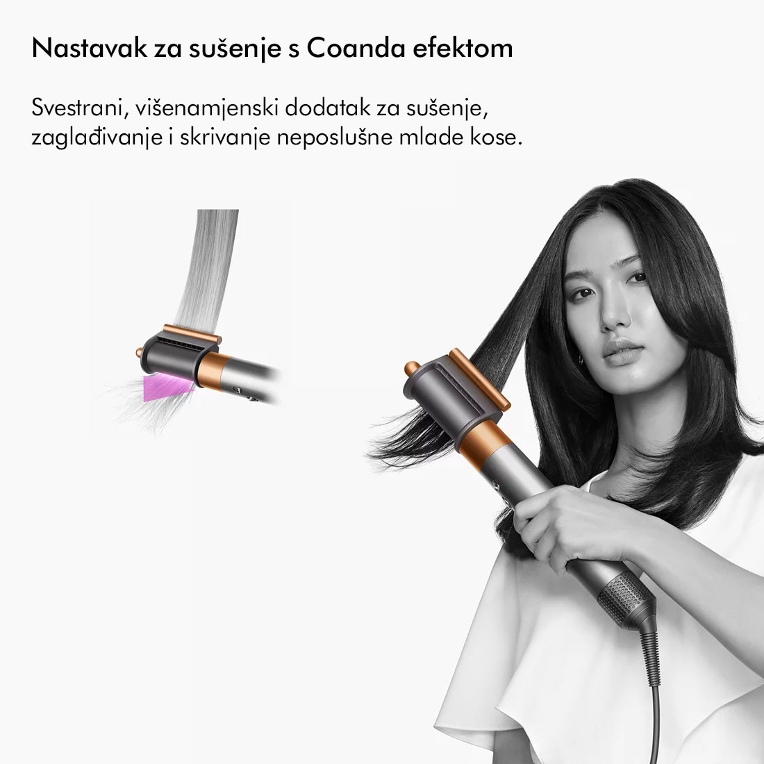 Uvijač za kosu DYSON Airwrap Lite Long Bright Nickel/Bright Copper