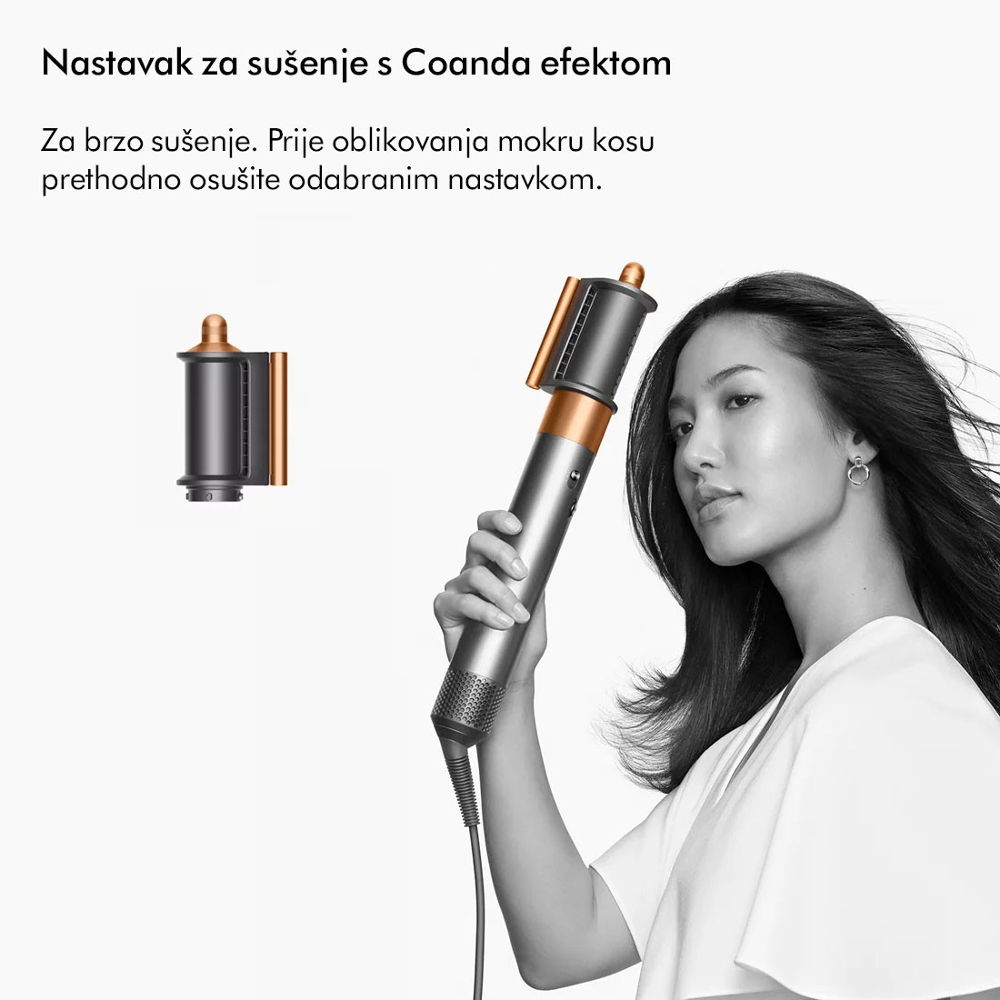 Uvijač za kosu DYSON Airwrap Lite Long Bright Nickel/Bright Copper