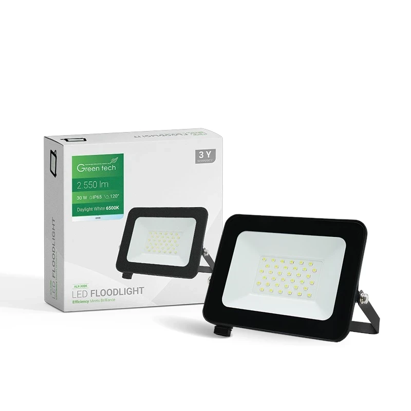 LED reflektor 30W 6500K 2550Lm GREEN TECH ALX-30BK