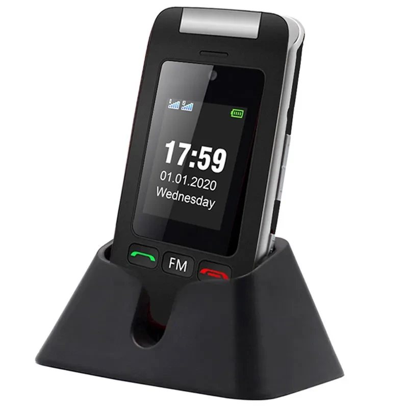 Preklopni telefon ARTFONE C10 sa stanicom za punjenje