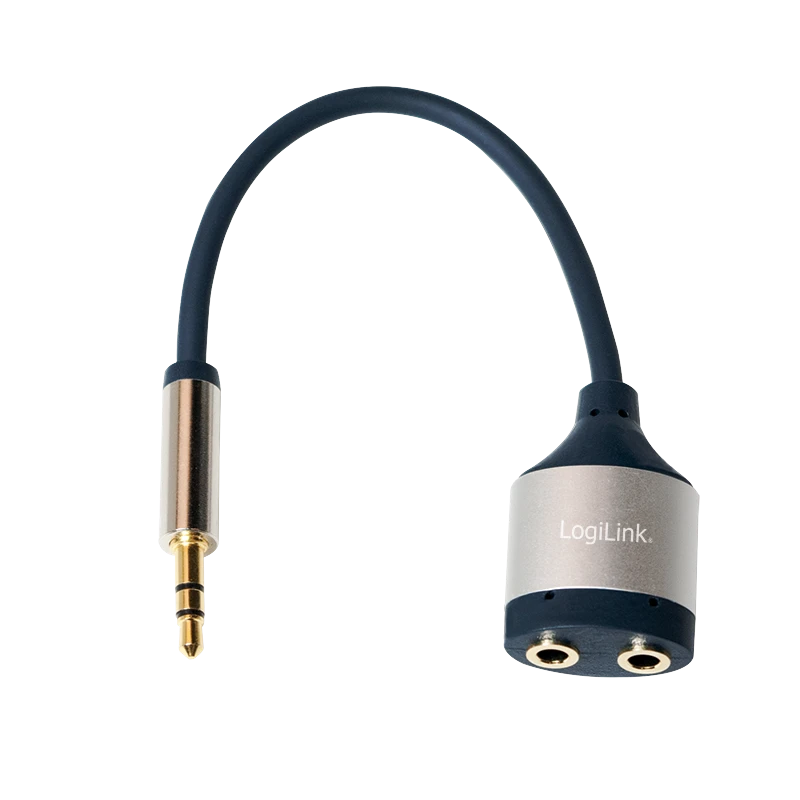 Audio adapter 3.5mm na 2x 3.5mm 18cm