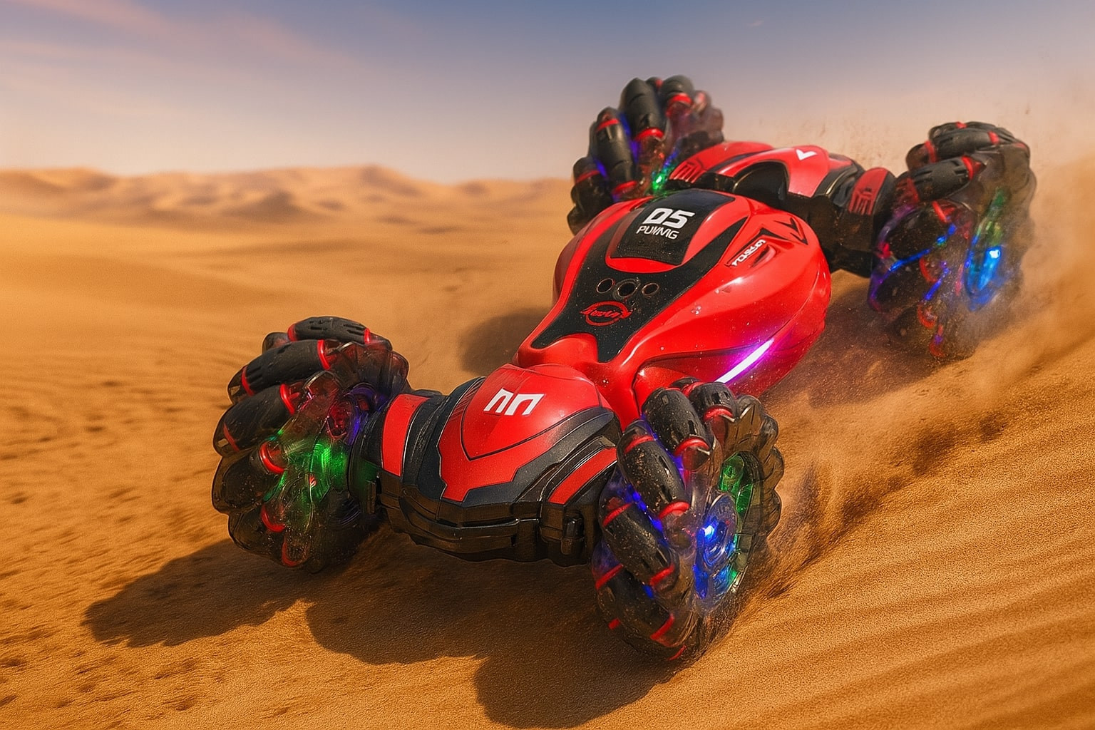 Dječiji autić sa daljinskim upravljačem RC Stunt 360 rotacija crveni