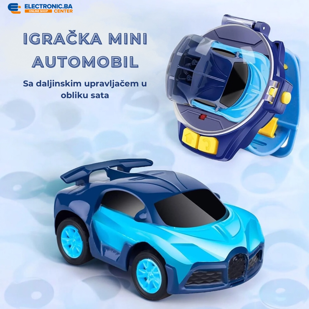 Igračka dječiji sat sa autićem na daljinsko upravljanje plavi