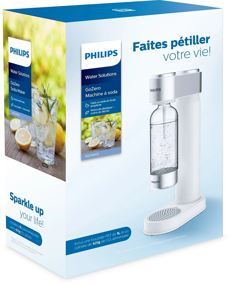 Aparat za kiselu vodu soda maker PHILIPS ADD4902WH White