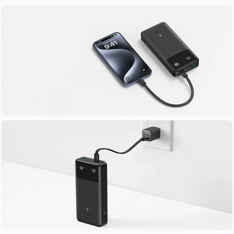 Prijenosni punjač powerbank sa displejom VENTION 30W 20000mAh ANKER crni - slika 4