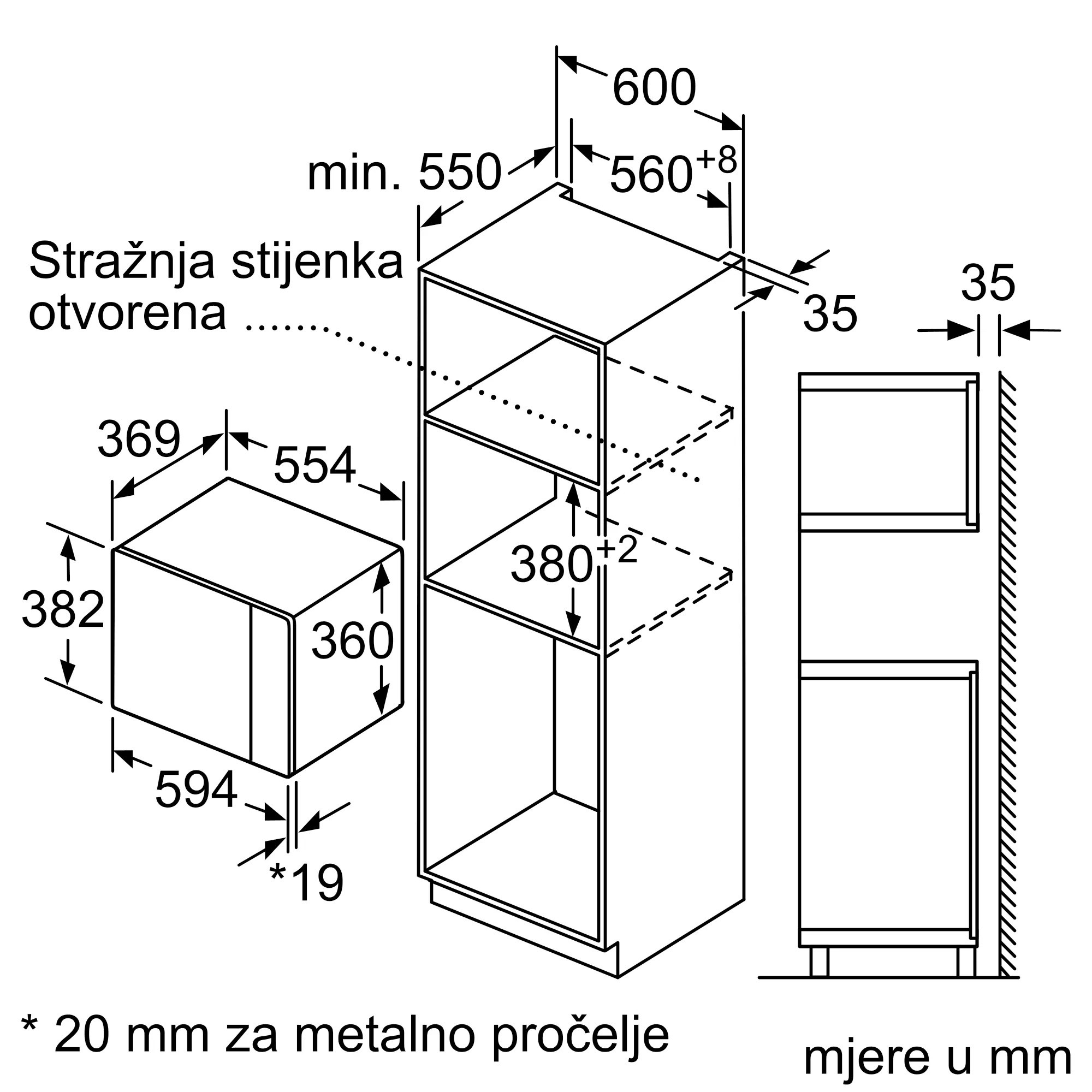 Ugradbena mikrovalna pećnica BOSCH BFL554MS0