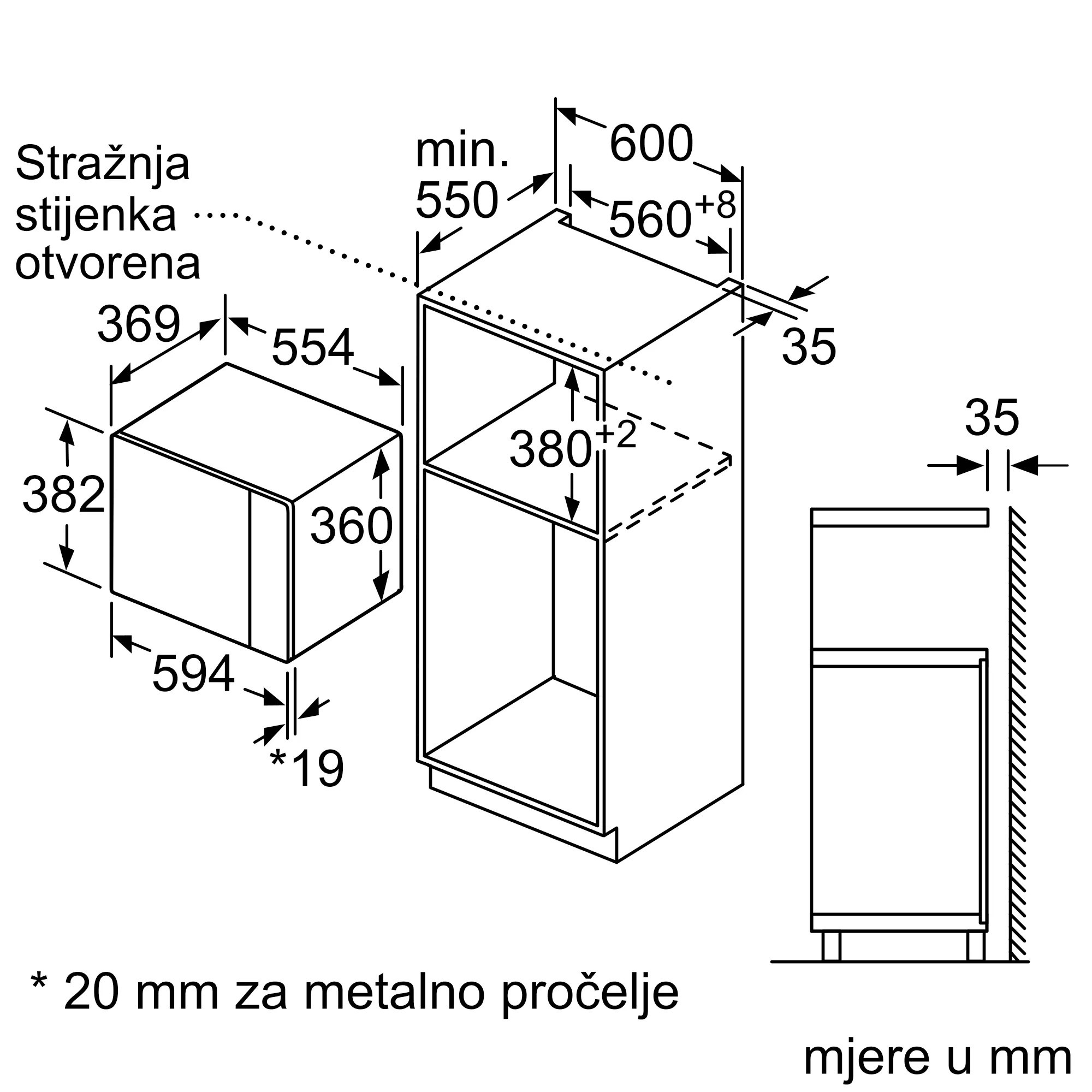 Ugradbena mikrovalna pećnica BOSCH BFL554MS0
