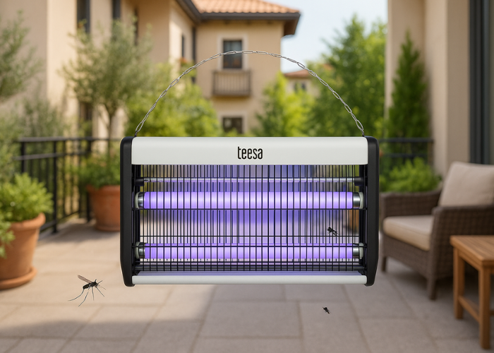 UV lampa protiv komaraca i insekata postavljen viseći u dvorištu efikasno otjerani komarci
