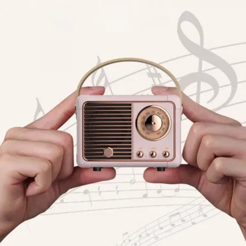 Bežični retro bluetooth mini radio HM11 rozi