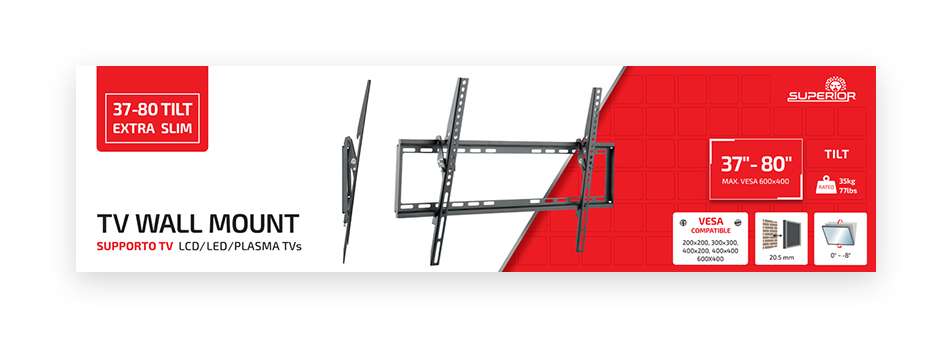 Fiksni nosač za TV 37-70" 35kg SUPERIOR SUPSTV015