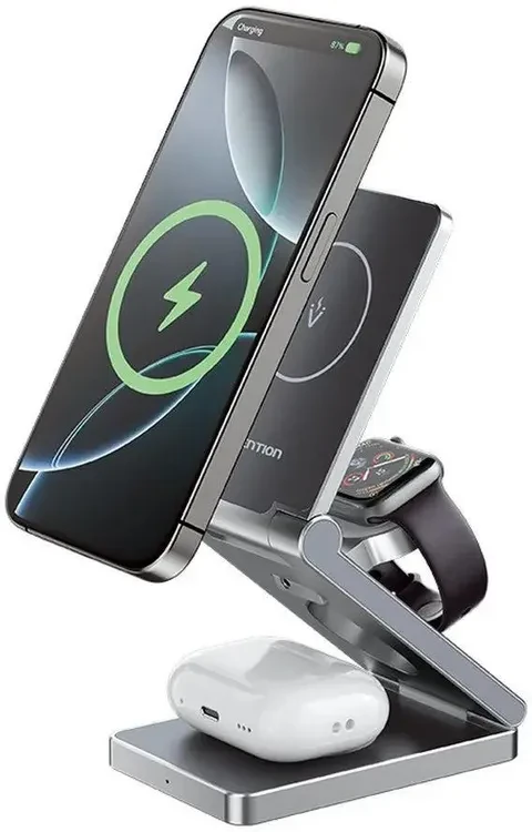 Magnetni punjač za telefon, sat i slušalice 3u1 23W VENTION