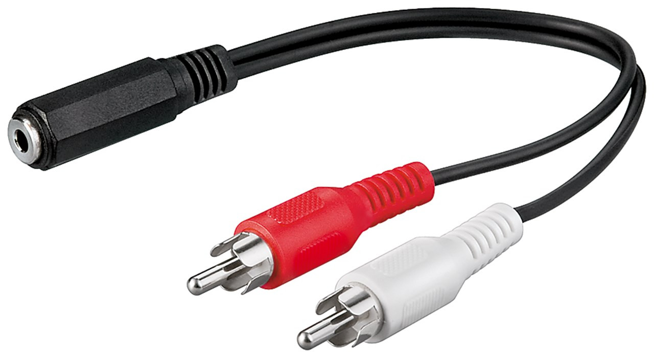 Audio adapter 3.5mm na 2xRCA 20cm