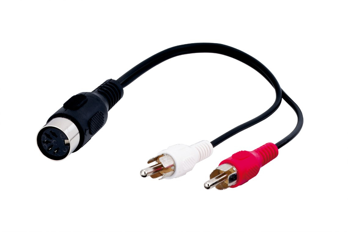 Audio adapter DIN 5PIN na 2RCA 20cm