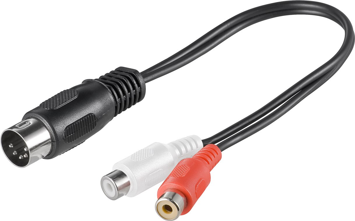 Audio adapter DIN 5PIN na 2xRCA 20cm