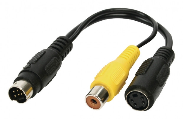 Video adapter S-Video mini DIN 7 PIN na S-Video + RCA